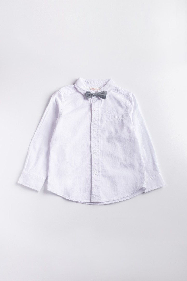 Long Sleeve Shirt with Bow-Tie 